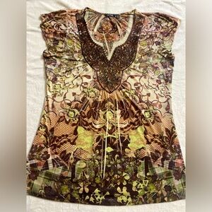 Ladies Apt. 9 Petite Large Blouse. Women’s Dressy Shirt short sleeve